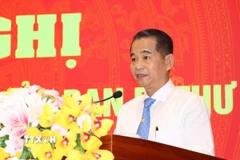 Ông Thái Bảo, Phó Bí thư Tỉnh ủy Đồng Nai, phát biểu nhận nhiệm vụ. (Ảnh: Sỹ Tuyên/TTXVN)