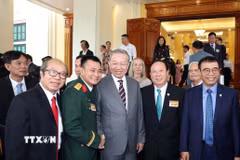 Tổng Bí thư Tô Lâm và các đại biểu. (Ảnh: Thống Nhất/TTXVN)