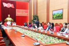 Quang cảnh buổi làm việc. (Ảnh: Tạ Toàn/TTXVN)