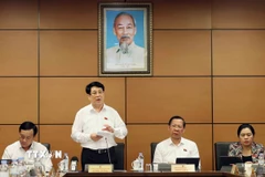 Chủ tịch nước Lương Cường, đại biểu Quốc hội Thành phố Hồ Chí Minh phát biểu tại tổ. (Ảnh: An Đăng/TTXVN)