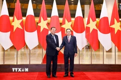 Chủ tịch Quốc hội Trần Thanh Mẫn hội kiến Thủ tướng Nhật Bản Ishiba Shigeru. (Ảnh: Doãn Tấn/TTXVN)