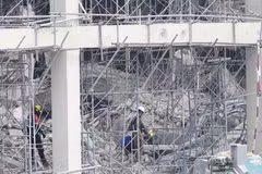 Hiện trường vụ sập tòa nhà ở Bangkok. (Nguồn: Bangkok Post)