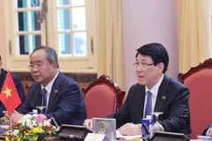Chủ tịch nước Lương Cường phát biểu tại hội đàm. (Ảnh: Lâm Khánh/TTXVN)
