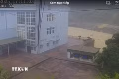 Hình ảnh hoạt động bình thường trực tiếp tại Thủy điện Bản Vẽ do Cơ quan chức năng cung cấp. (Ảnh: TTXVN phát)