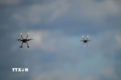 UAV tham gia cuộc tập trận ở Nowa Deba, Ba Lan ngày 18/9/2025. (Ảnh: PAP/TTXVN)