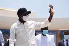 Ông Patrice Talon phát biểu tại Cotonou, Benin. (Ảnh: THX/TTXVN)
