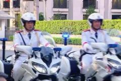 Chiêm ngưỡng màn trình diễn ấn tượng của lực lượng Cảnh vệ Công an Nhân dân