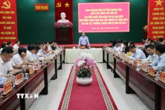 Kiểm tra công tác chuẩn bị bầu cử Đại biểu Quốc hội khóa XVI và Đại biểu Hội đồng Nhân dân các cấp nhiệm kỳ 2026-2031 tại phường Phan Rang (Khánh Hòa). (Ảnh: Nguyễn Thành/TTXVN)