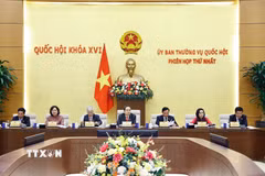 Chủ tịch Quốc hội Trần Thanh Mẫn chủ trì phiên họp. (Ảnh: Doãn Tấn/TTXVN)