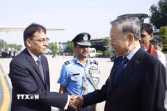 Tổng Bí thư, Chủ tịch nước Tô Lâm rời Thủ đô New Delhi đi thăm thành phố Mumbai. (Ảnh: Thống Nhất/TTXVN)