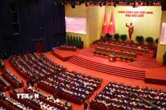 Quang cảnh phiên khai mạc Đại hội XIV của Đảng. (Ảnh: TTXVN)