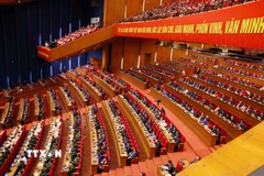 Quang cảnh phiên khai mạc Đại hội XIV của Đảng. (Ảnh: TTXVN)