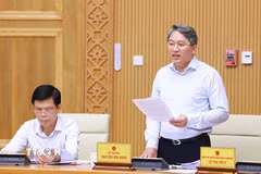 Bộ trưởng Bộ Tư pháp Nguyễn Hải Ninh phát biểu. (Ảnh: Dương Giang/TTXVN)