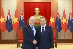 Tổng Bí thư Tô Lâm tiếp Thủ tướng New Zealand Christopher Luxon. (Ảnh: Thống Nhất/TTXVN)