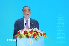 Phó Tổng Thư ký Liên hợp quốc kiêm Đặc phái viên của Tổng Thư ký Liên hợp quốc về Công nghệ Amandeep Singh Gill. (Ảnh: Hoàng Hiếu/TTXVN)