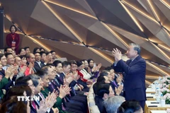 Tổng Bí thư Tô Lâm dự Chương trình "Hồ Chí Minh - Hành trình khát vọng 2025". (Ảnh: Thống Nhất/TTXVN)