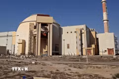 Quang cảnh nhà máy điện hạt nhân Bushehr ở thành phố cùng tên của Iran. (Ảnh AFPTTXVN)