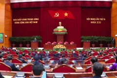 Quang cảnh lễ Bế mạc Hội nghị 15, Ban Chấp hành Trung ương Đảng khóa XIII