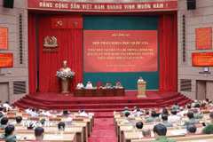 Hội thảo khoa học quốc gia: Phát huy vai trò của hệ thống chính trị bảo vệ an ninh quốc gia trong kỷ nguyên phát triển mới của đất nước. (Ảnh: Phương Hoa/TTXVN)