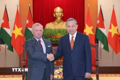 Tổng Bí thư Tô Lâm tiếp Quốc vương Jordan Abdullah II Ibn Al Hussein. (Ảnh: Văn Điệp/TTXVN)