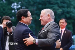 Thủ tướng Phạm Minh Chính hội kiến Quốc vương Jordan Abdullah II Ibn Al Hussein. (Ảnh: Dương Giang/TTXVN)
