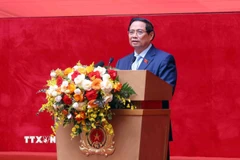 Thủ tướng Phạm Minh Chính phát biểu chỉ đạo. (Ảnh: Phạm Kiên/TTXVN)