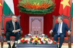 Tổng Bí thư Tô Lâm tiếp Chủ tịch Hạ viện Vương quốc Hashemite Jordan Mazen Turki El Qadi. (Ảnh: Thống Nhất/TTXVN)