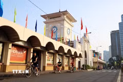 Khu vực trung tâm Thành phố Hồ Chí Minh (Ảnh: Hồng Đạt/TTXVN)