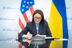 Bà Yulia Svyrydenko. (Ảnh: AA/TTXVN)