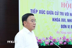 Thường trực Ban Bí thư Trần Cẩm Tú phát biểu tại hội nghị. (Ảnh: Phương Hoa/TTXVN)