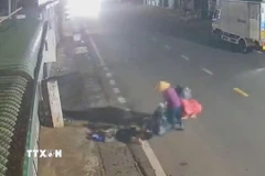 Hiện trường vụ tai nạn. (Ảnh: TTXVN phát)