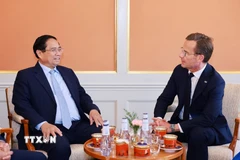 Thủ tướng Phạm Minh Chính hội đàm hẹp với Thủ tướng Thụy Điển Ulf Kristersson. (Ảnh: Dương Giang/TTXVN)