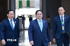 Thủ tướng Phạm Minh Chính đến dự Phiên khai mạc Hội nghị thường niên các nhà tiên phong lần thứ 16 của Diễn đàn Kinh tế Thế giới (WEF 16 Thiên Tân 2025). (Ảnh: Dương Giang/TTXVN)