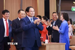 Thủ tướng Phạm Minh Chính đến dự Đại hội Đảng bộ Tập đoàn Điện lực Việt Nam lần thứ IV, nhiệm kỳ 2025-2030. (Ảnh: Dương Giang/TTXVN)