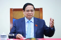 Thủ tướng Phạm Minh Chính điện đàm với Thủ tướng Thái Lan Anutin Charnvirakul. (Ảnh: Dương Giang/TTXVN)