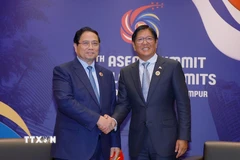 Thủ tướng Phạm Minh Chính gặp Tổng thống Philippines Ferdinand Romualdez Marcos Jr.. (Ảnh: Dương Giang/TTXVN)