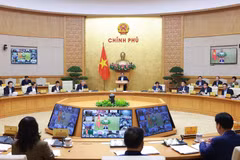 Thủ tướng Phạm Minh Chính chủ trì Phiên họp Chính phủ thường kỳ tháng 2/2025. (Ảnh: Dương Giang/TTXVN)