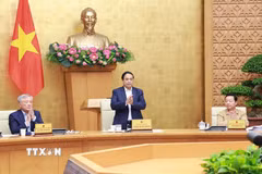 Thủ tướng Phạm Minh Chính chủ trì Phiên họp Chính phủ thường kỳ tháng 6 năm 2025 và Hội nghị trực tuyến Chính phủ với các địa phương. (Ảnh: Dương Giang/TTXVN)
