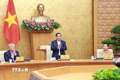 Thủ tướng Phạm Minh Chính chủ trì Phiên họp Chính phủ thường kỳ tháng 6 năm 2025 và Hội nghị trực tuyến Chính phủ với các địa phương. (Ảnh: Dương Giang/TTXVN)