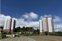 Khu ký túc xá Sinh viên Đà Lạt (đường Nguyễn Hoàng, Phường 7, Đà Lạt) là nơi ở cho khoảng 488 người với 122 phòng. (Ảnh: Nguyễn Dũng/TTXVN)