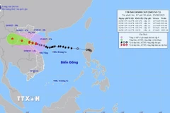 Đường đi của bão số 5 lúc 7h ngày 25/8/2025. (Ảnh: TTXVN phát)