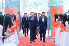 Tổng Bí thư Tô Lâm đến dự Lễ kỷ niệm 80 năm ngày thành lập ngành Ngoại giao. (Ảnh: An Đăng/TTXVN)