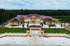 Trạm Biên phòng Cửa khẩu quốc tế Tân Nam được xây dựng hiện đại, đáp ứng đáp ứng yêu cầu nhiệm vụ công tác biên phòng trong tình hình mới. (Ảnh: Minh Phú/TTVXN)