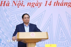 Thủ tướng Phạm Minh Chính chủ trì phiên họp lần thứ 6 Ban chỉ đạo thực hiện cam kết của Việt Nam tại COP 26. (Ảnh: Dương Giang/TTXVN)