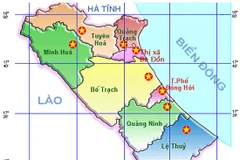 Bản đồ hành chính tỉnh Quảng Bình. (Nguồn: Cổng thông tin điện tử tỉnh Quảng Bình)