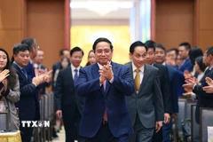 Thủ tướng Phạm Minh Chính đến dự Hội nghị tổng kết công tác ngành Ngoại giao năm 2025 và phương hướng, nhiệm vụ năm 2026.(Ảnh: Dương Giang/TTXVN)