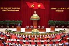 Phiên khai mạc Hội nghị lần thứ 14 Ban Chấp hành Trung ương Đảng khóa XIII. (Ảnh: Lâm Khánh/TTXVN)