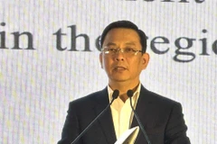 Ông Đồng Huy Cương, Phó Chủ tịch Liên hiệp các tổ chức hữu nghị Việt Nam phát biểu khai mạc chương trình. (Ảnh: Hải Ngọc/TTXVN)