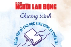 Báo Người Lao Động phát động "Triệu tập vở cho trẻ em vùng bị thiên tai"