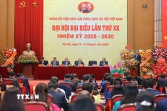 Đại hội đại biểu Đảng bộ Viện Hàn lâm Khoa học xã hội Việt Nam nhiệm kỳ 2025-2030. (Ảnh: Hoàng Hiếu/TTXVN)